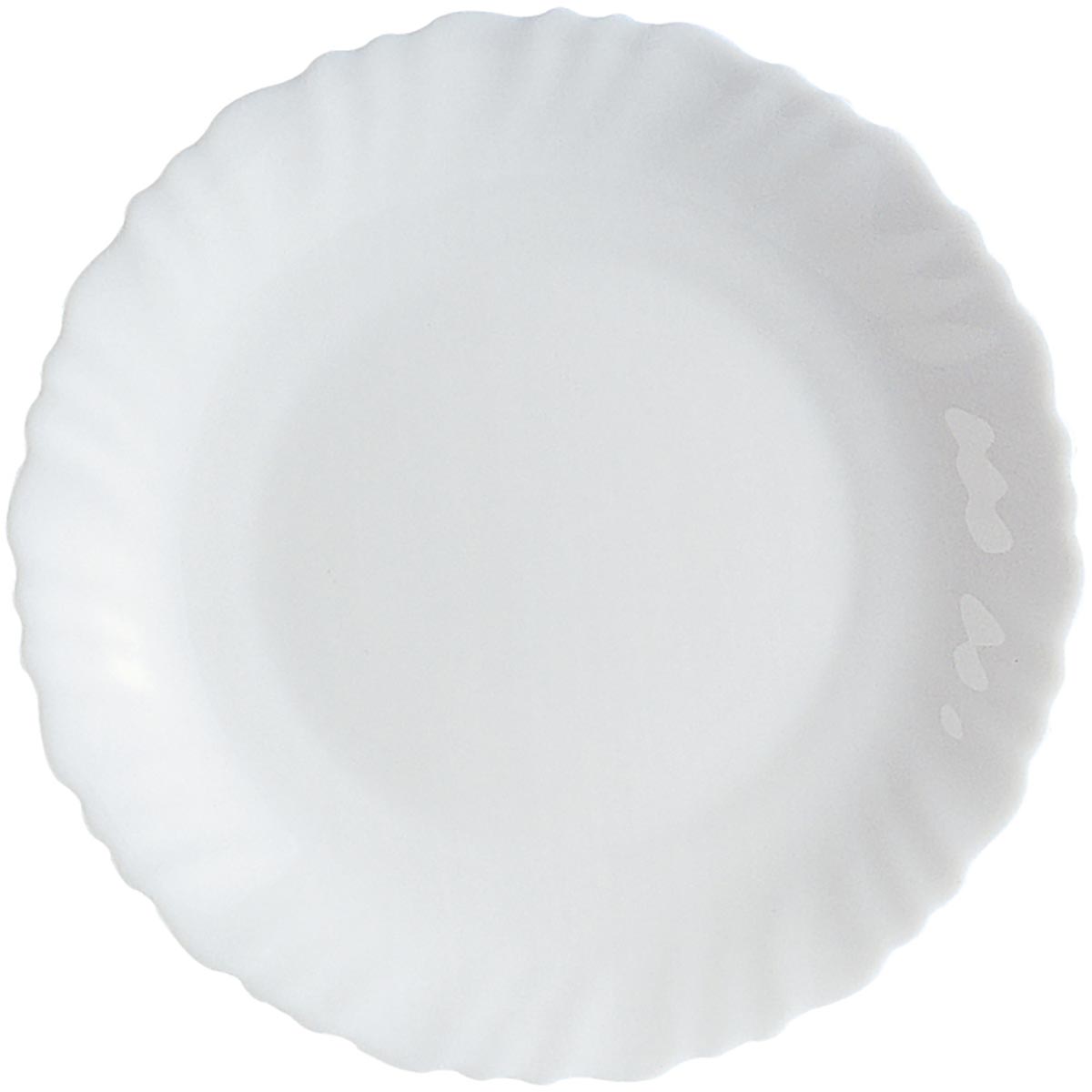 Jg 6Pç Prato Sobremesa Luminarc Feston Vidro Temperado 2X19X19Cm Branco 10978 3