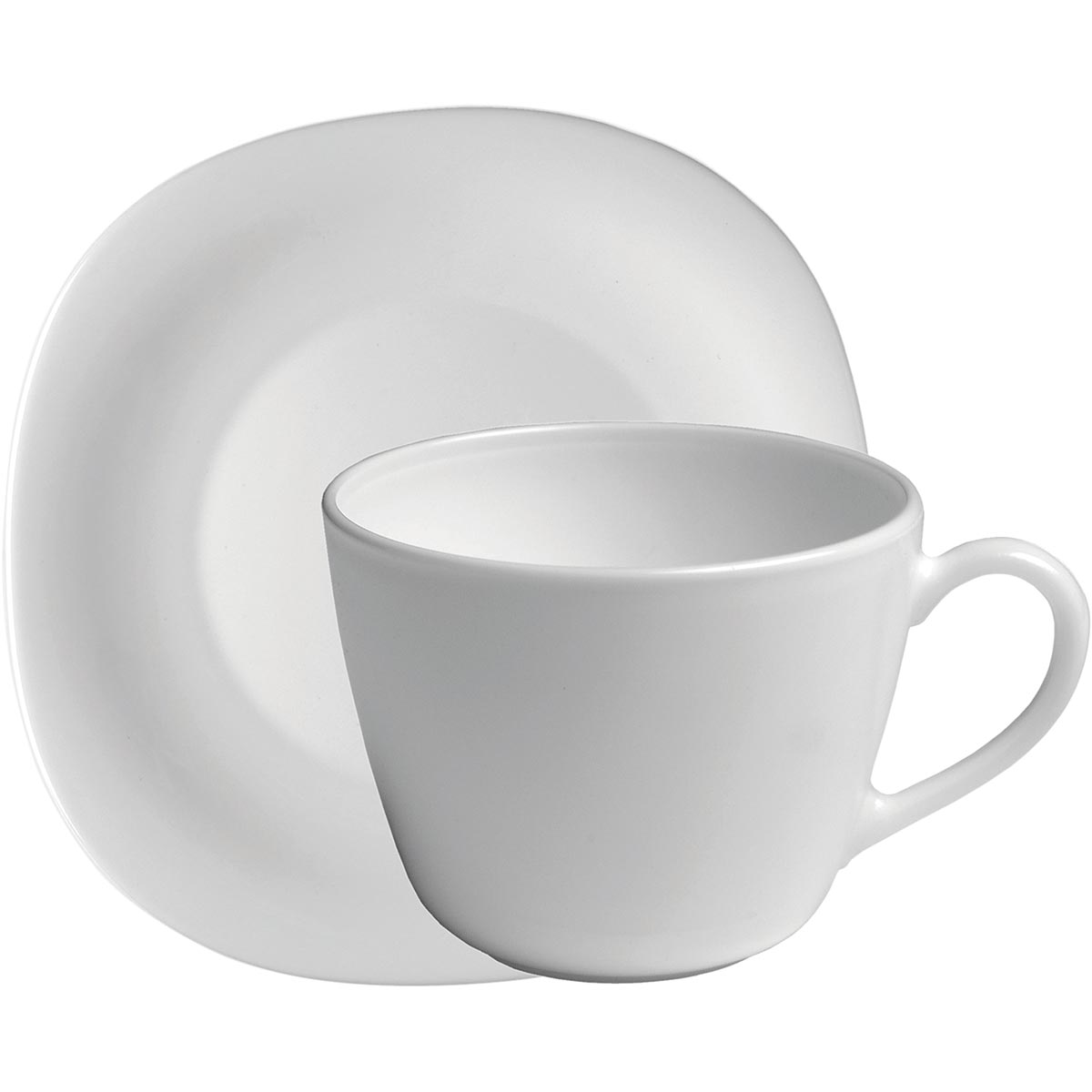 Jg 6Pç Xícara Chá Bormioli Rocco Parma Com Pires Vidro Temperado 220Ml 7X9X9Cm Branco 11069 3