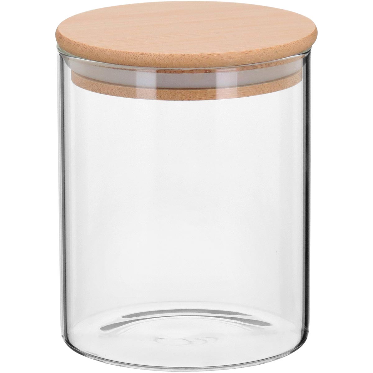 Pote Table Com Tampa Bambu Borossilicato 770Ml 12X10X10Cm 17749 1