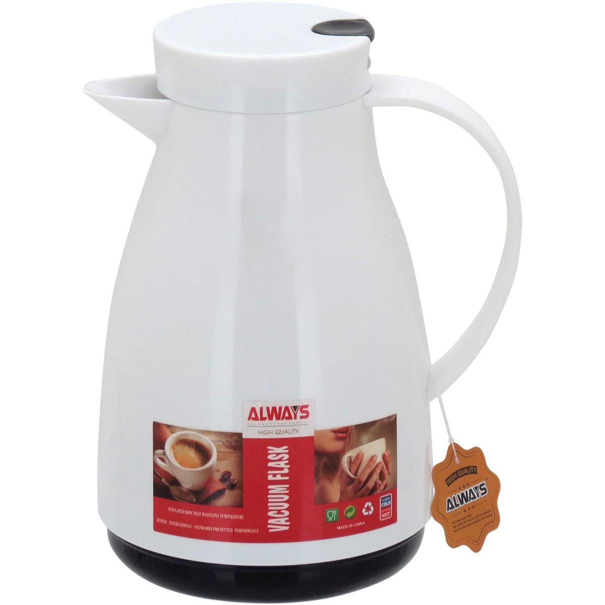 Garrafa Térmica Blanc Ampola Vidro Plástico 500Ml 22X17X13Cm Branco 17925 1