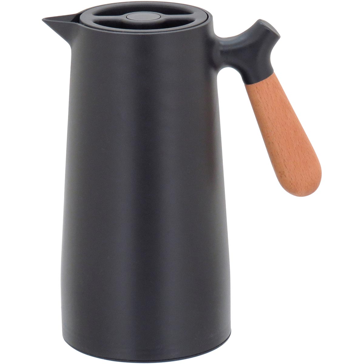 Garrafa Térmica Norden Ampola Vidro Plástico 1L 25X13X13Cm Preto 18007 1