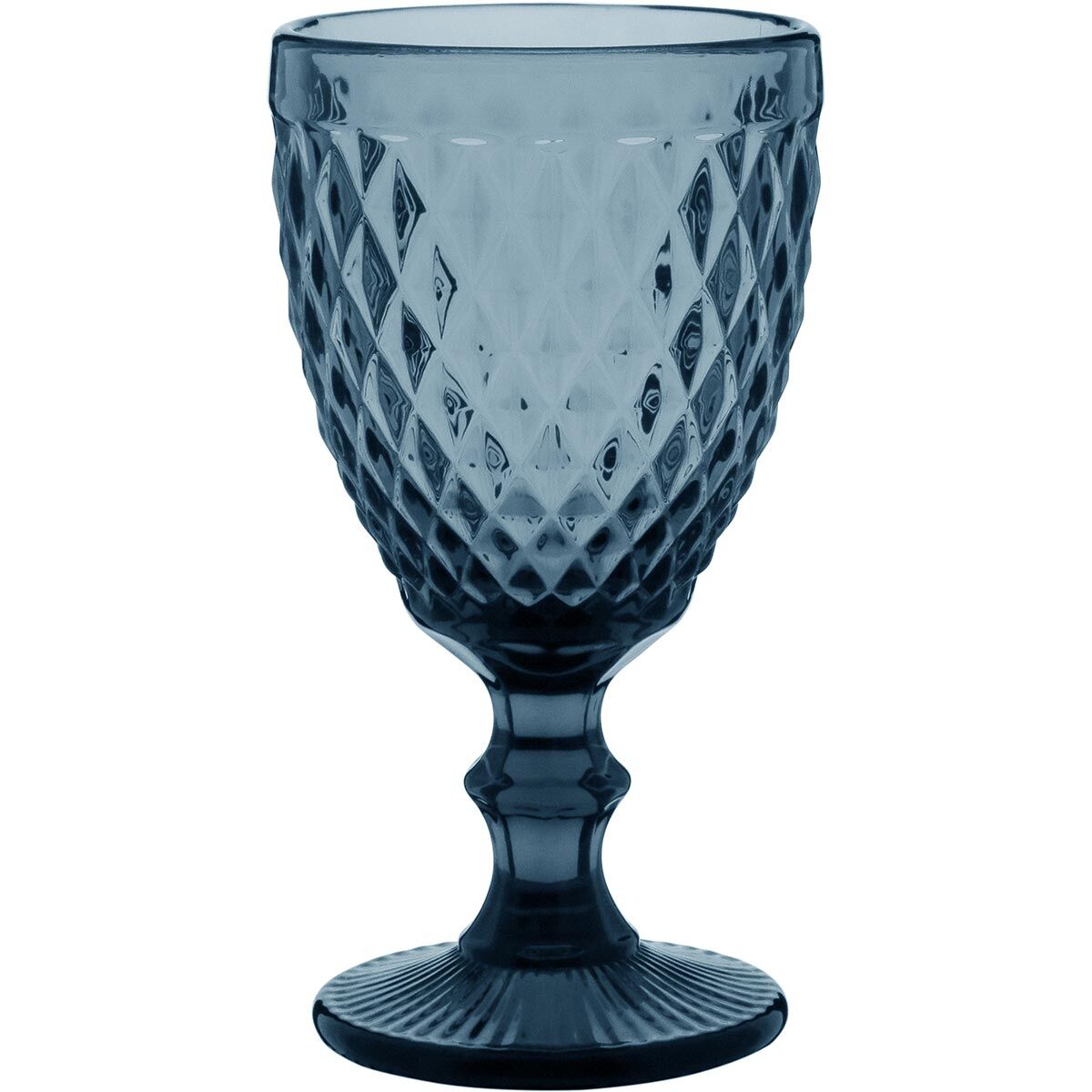 Jg 6Pç Taças Água Vidro 330Ml 17X9X9Cm Azul 18423 1