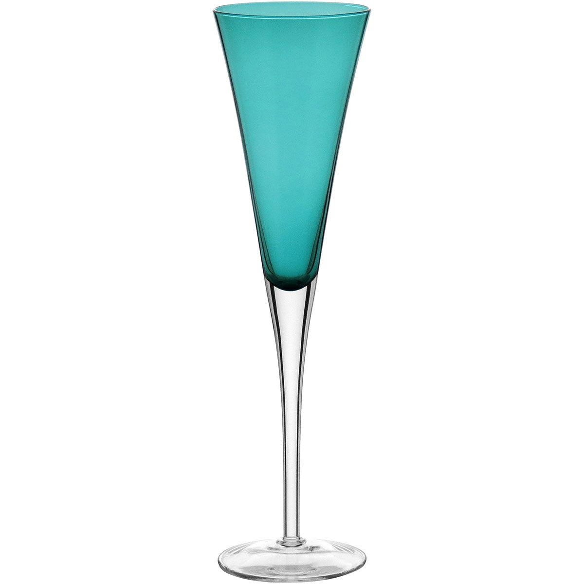 Jg 6Pç Taças Champanhe Pé Transp Vidro 210Ml 28X7X7Cm Verde 19029 1