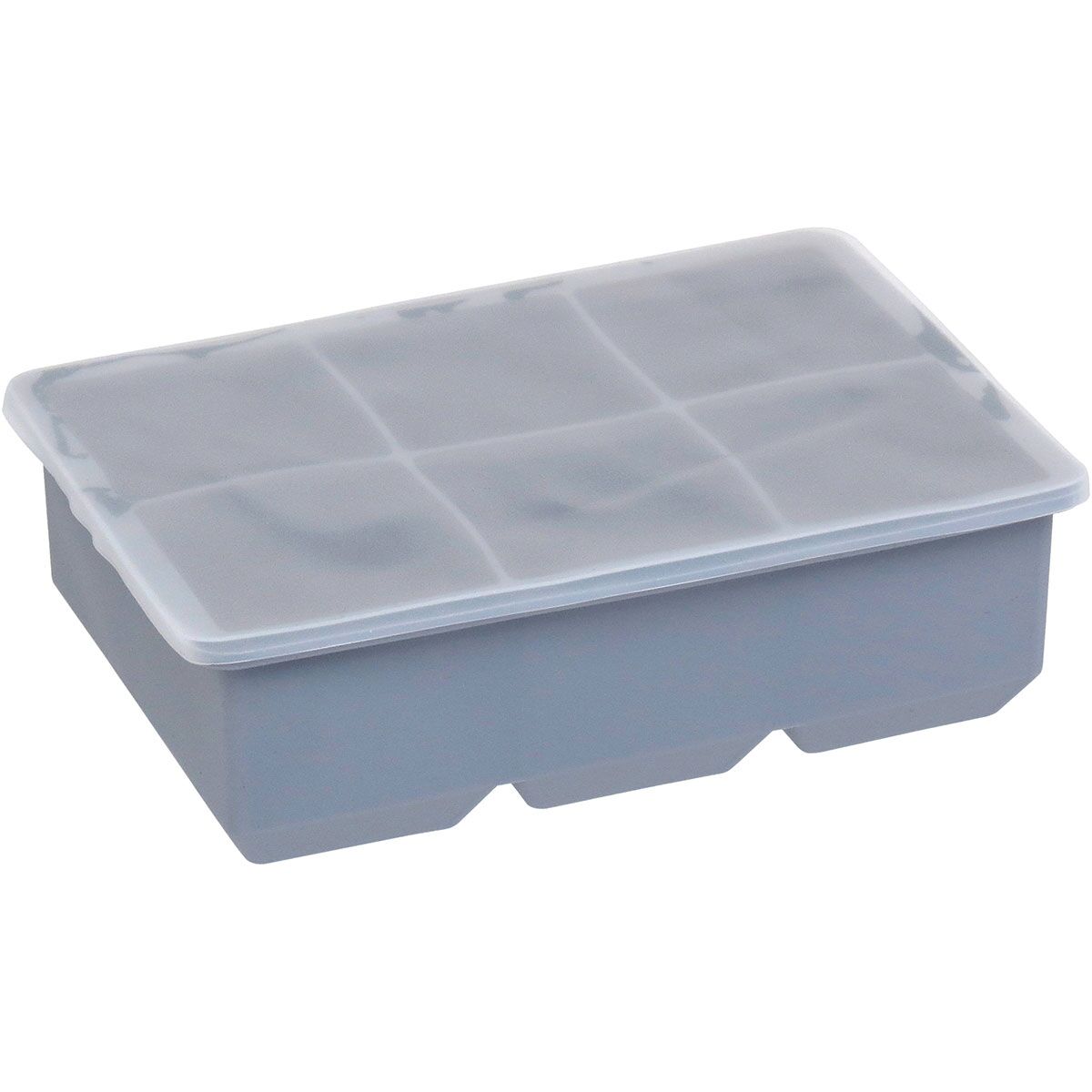 Forma De Gelo Com Tampa Silicone 6X11X16Cm Cinza 19370 1